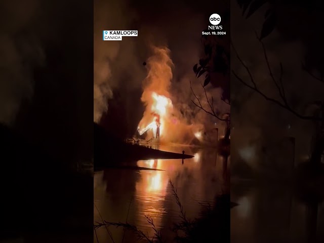 Historic bridge in Canada collapses in fiery blaze