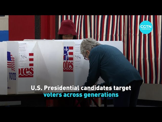 ⁣U.S. Presidential candidates target voters across generations