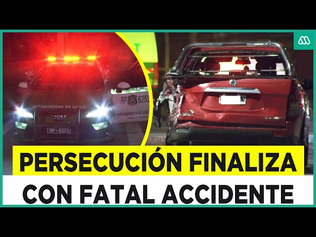 ⁣Fatal persecución policial: Conductor huía en vehículo robado