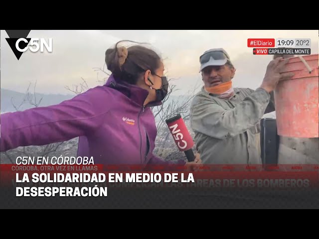 CÓRDOBA: los mismos VECINOS COMBATEN los INCENDIOS