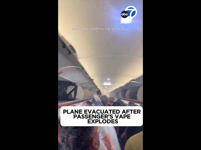 ⁣Plane evacuated after passenger's vape explodes