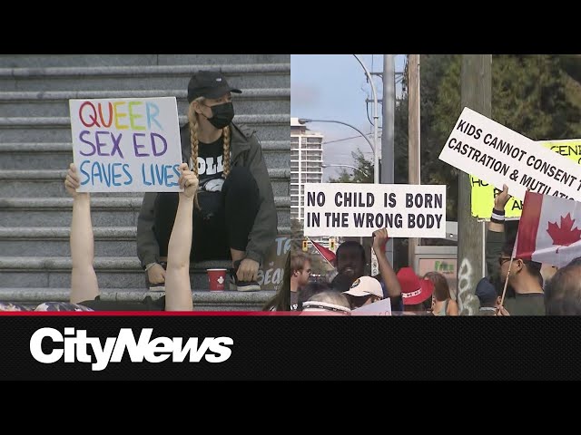 Anti-SOGI protests and counter protests take place in Metro Vancouver