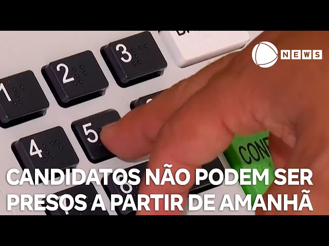 ⁣A partir deste sábado, candidatos não podem ser presos