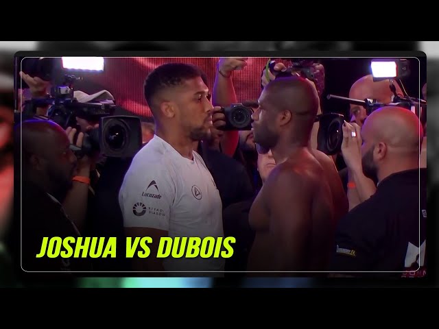 ⁣Joshua, Dubois hit the scales ahead of heavyweight title fight