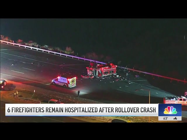 Community rallies around firefighters injured in Irvine rollover crash