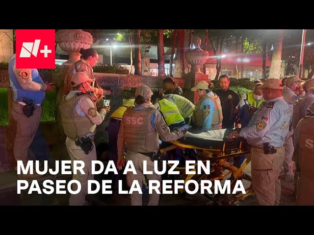 Policías auxilian a joven en parto en Paseo de la Reforma - En Punto