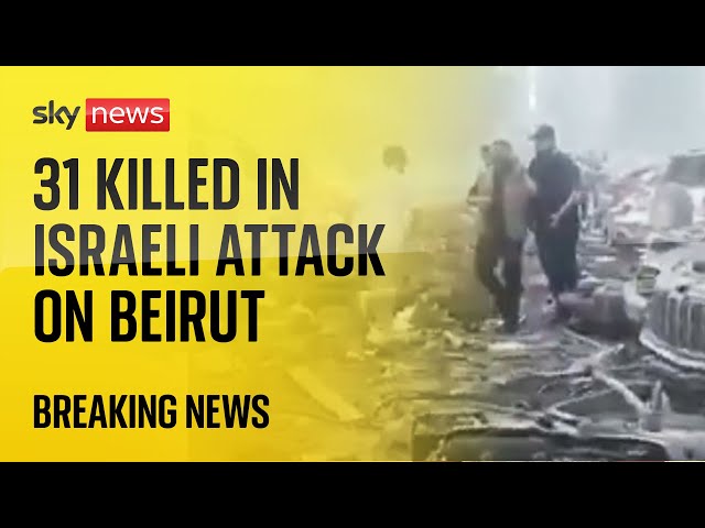 ⁣At least 31 people killed in Israeli attack on Beirut | Israel-Hezbollah conflict