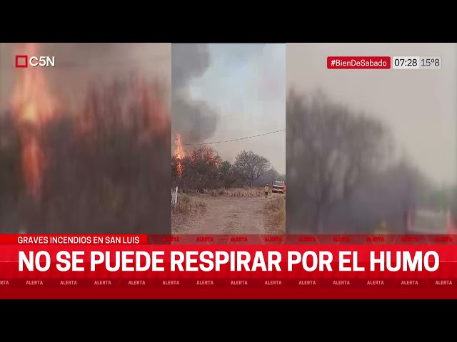 ⁣Los INCENDIOS NO dan RESPIRO en CÓRDOBA: las LLAMAS ALCANZARON más CASAS