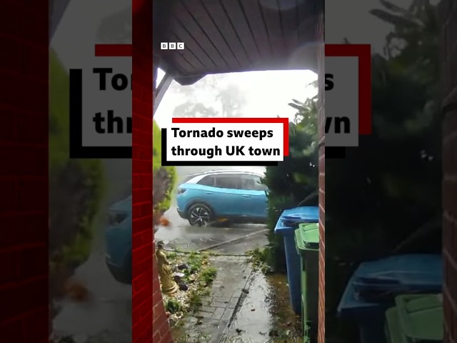 ⁣A tornado has swept through a town in the UK. #Tornado #UK #BBCNews