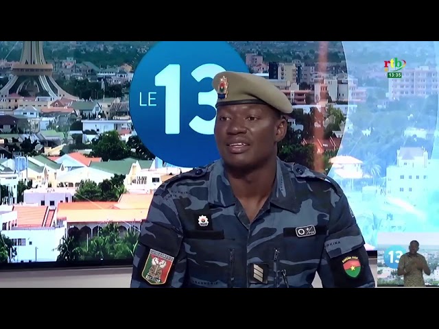 Le gendarme plasticien Abdoul Rasmané Ouédraogo Owar décor invité du JT de 13H du 21 septembre 2024