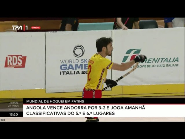 Mundial de Hóquei em Patins - Angola vence Andorra por 3-2 e joga amanhã classificativas...