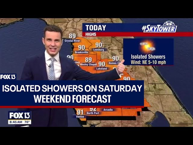 Tampa weather: Isolated showers across Bay Area