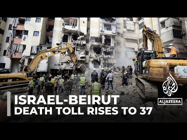 ⁣Death toll from Israeli strike on suburb in Lebanon’s Beirut rises to 37