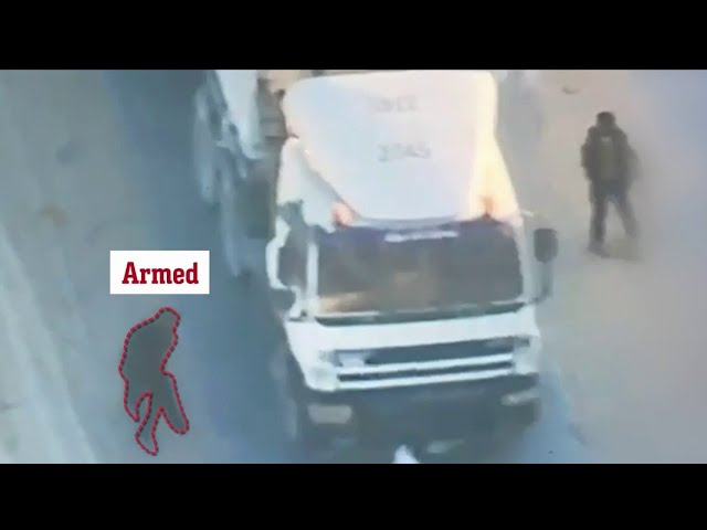 Des terroristes du Hamas détournent un camion d'aide