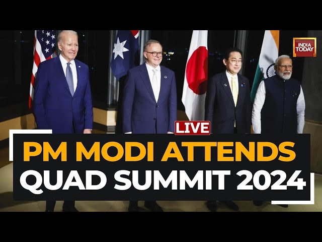 ⁣QUAD Summit 2024 LIVE: PM Modi Attends Quad Summit 2024 In Delaware | Quad Summit US LIVE Updates