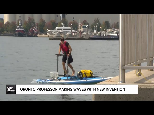 ⁣Walking on water in the Toronto harbour