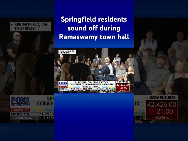 Springfield, Ohio residents air concerns over Haitian migrant influx #shorts