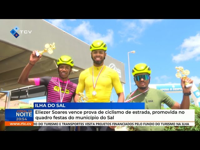 ⁣Eliezer Soares vence prova de ciclismo de estrada, promovida no quadro festas do município do Sal