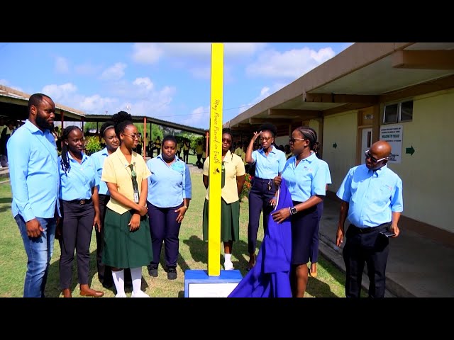 ⁣Peace Poles Erected At Two Secondary Schools in Tobago