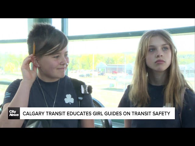 Calgary Transit educates Girl Guides on transit safety