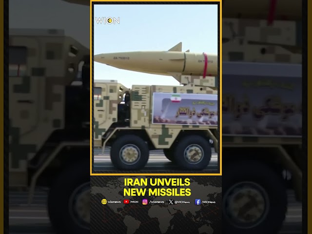 ⁣Iran parades 23 ballistic missiles, unveils new drones at military parade | WION Shorts