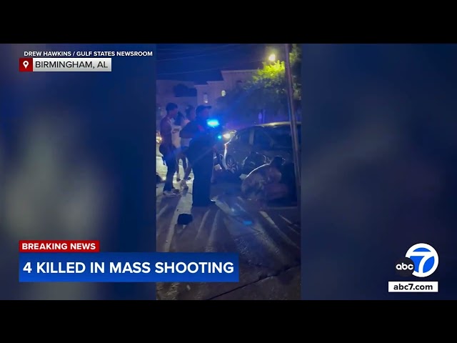 ⁣4 killed, dozens injured in mass shooting at popular Birmingham, Alabama neighborhood