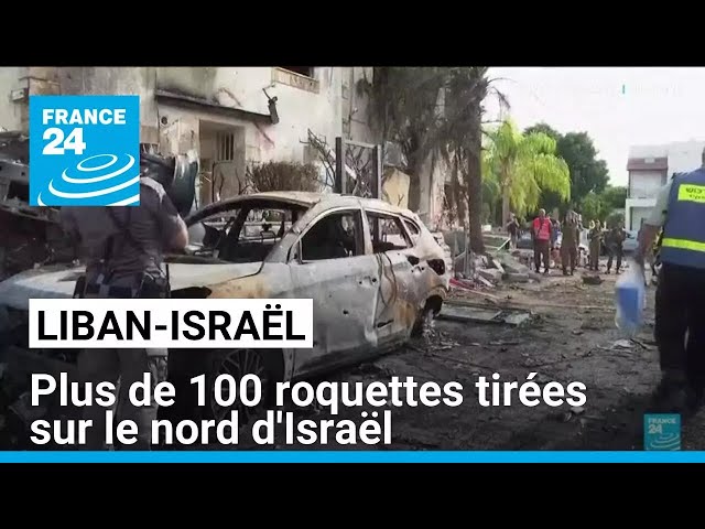 ⁣Plus de 100 roquettes tirées dans le nord d'Israël depuis le Liban • FRANCE 24