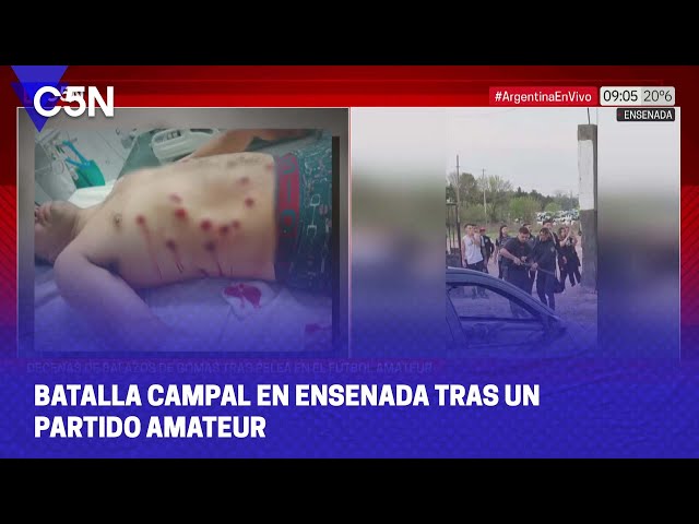 BATALLA CAMPAL en ENSENADA TRAS un PARTIDO de FÚTBOL AMATEUR