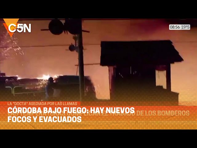 ⁣CÓRDOBA BAJO FUEGO: Hay NUEVOS FOCOS y EVACUADOS