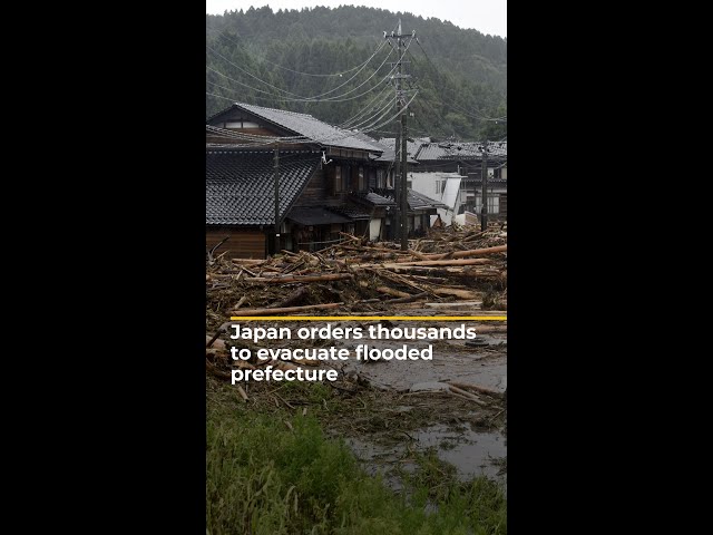 ⁣Japan orders thousands to evacuate flooded prefecture amid heavy rain