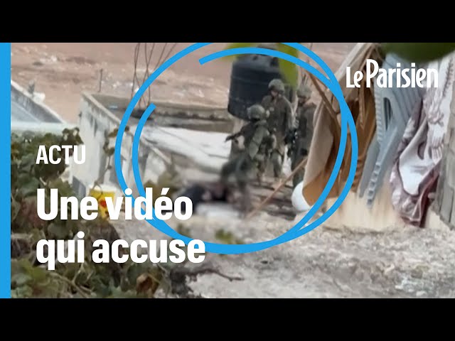 ⁣Des soldats israéliens filmés jetant le corps d'un Palestinien depuis un toit