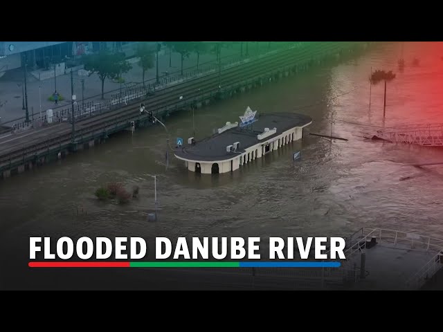 DRONE FOOTAGE: Flooded Danube river in Budapest | ABS-CBN News