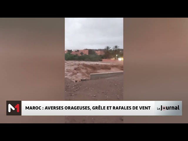 ⁣Alerte météo au Maroc : averses orageuses, grêle et rafales de vent ce dimanche