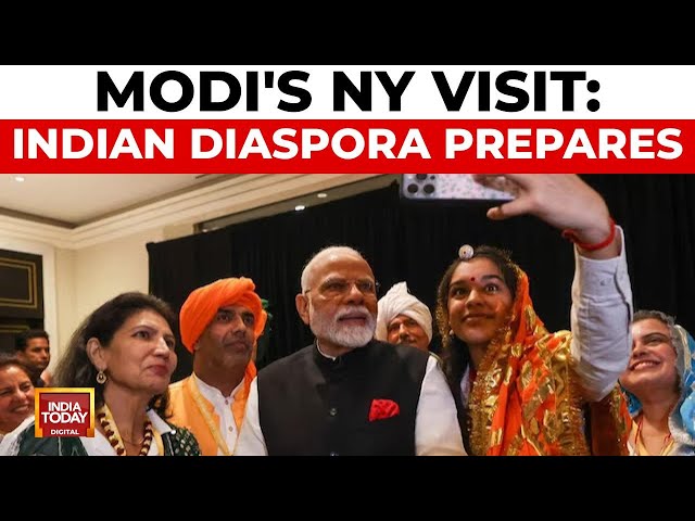 ⁣PM Modi Meets Indian Diaspora in New York, Cultural Performances Await | India Today