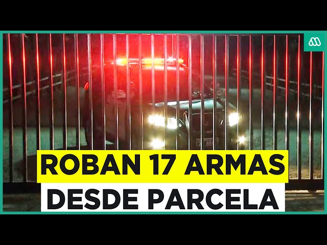 ⁣Roban 17 armas desde parcela en Colina: Están avaluadas en $400 millones