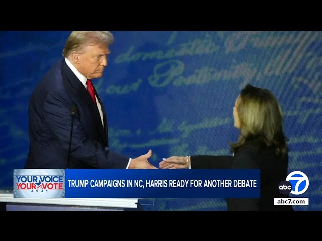 Harris ready for another debate, Trump says "it's too late"