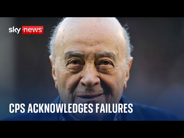 Crown Prosecution Service twice failed to prosecute Mohamed al Fayed over sex abuse claims