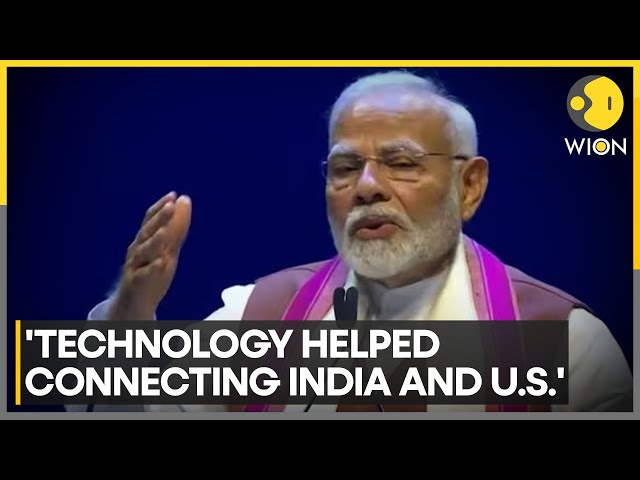 PM Modi's US visit: PM Modi's addresses diaspora says technology helped connecting India a