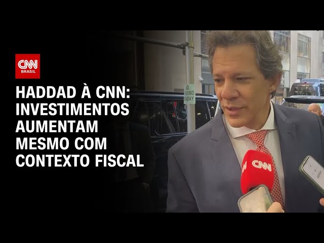 ⁣Haddad à CNN: Investimentos aumentam mesmo com contexto fiscal | AGORA CNN