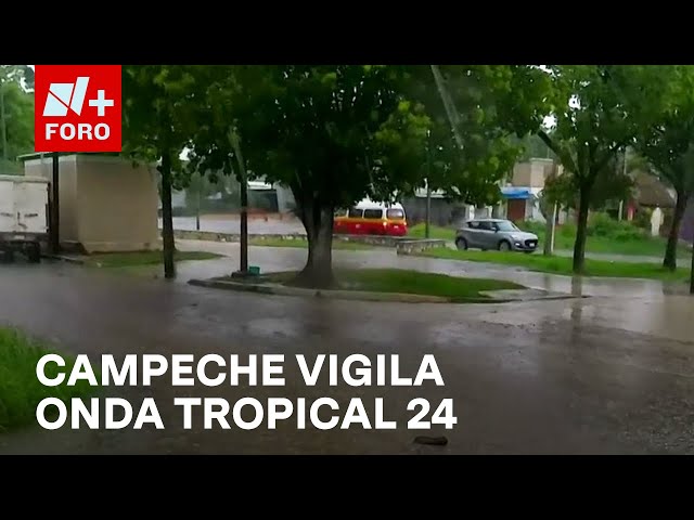 Continúan las fuertes lluvias en Campeche por Onda Tropical Número 24 - Las Noticias