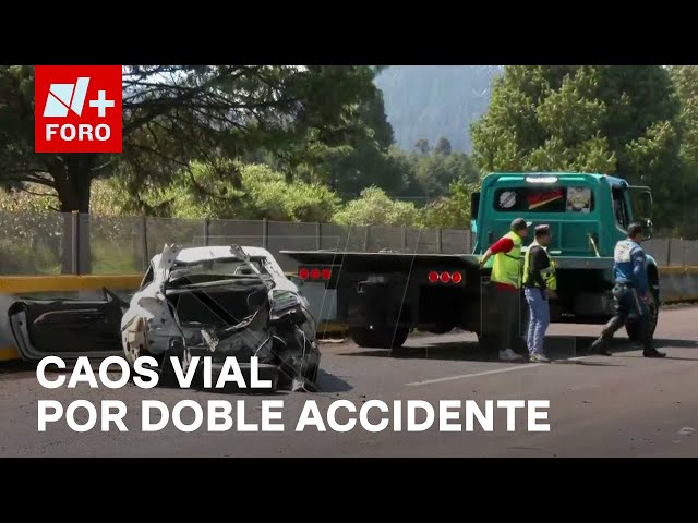 ⁣Accidentes en la México-Cuernavaca genera tránsito pesado hoy domingo - Las Noticias