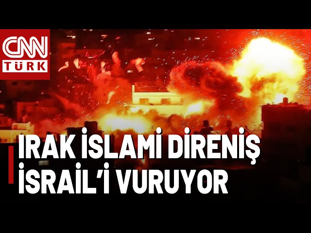 SON DAKİKA  "Irak İslami Direniş" İsrail'i Vuruyor! İsrail'in Kuzeyinde Sirenler