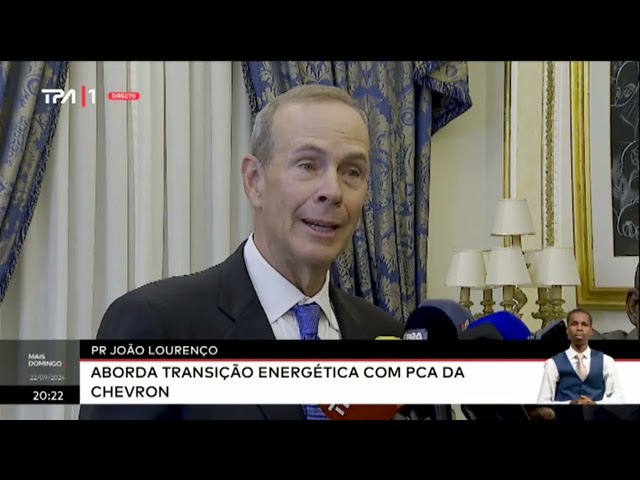 ⁣PR João Lourenço - Aborda transição energética com o PCA da Chevron