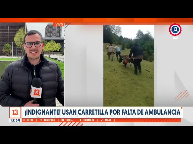 ⁣¡Indignante! Usan carretilla por falta de ambulancia