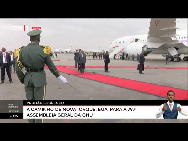 ⁣PR João Lourenço -  A caminho da Nova Iorque, EUA, para a 79ª assembleia geral da ONU