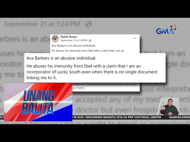 Misis ni Atty. Harry Roque, pinuna ang aniya'y pag-abuso umano ni Cong. Ace... | Unang Balita