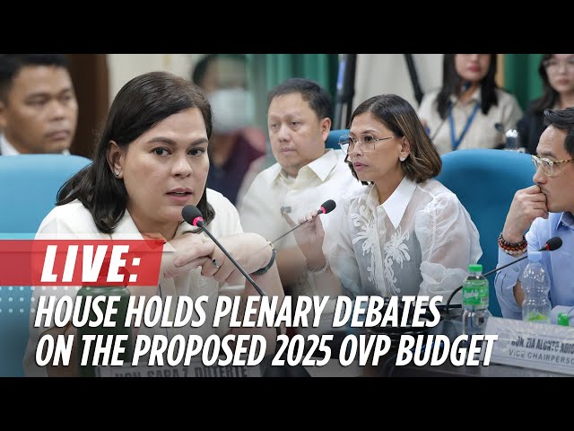 ⁣LIVE: House holds plenary debates on the proposed Office of the Vice President budget for 2025