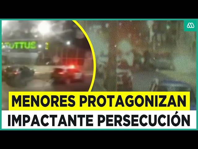 ⁣Impactante persecución de Carabineros: Los 4 delincuentes son menores de edad