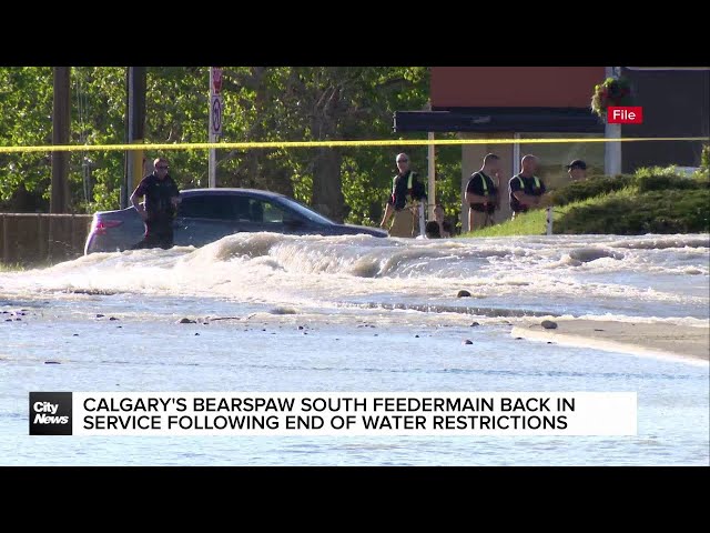 ⁣Calgary’s Bearpaw South Feedermain back in service following end of water restrictions