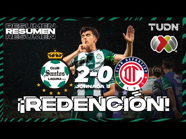 Resumen y goles | Santos 2-0 Toluca | Liga Mx -AP2024 - J9 | TUDN